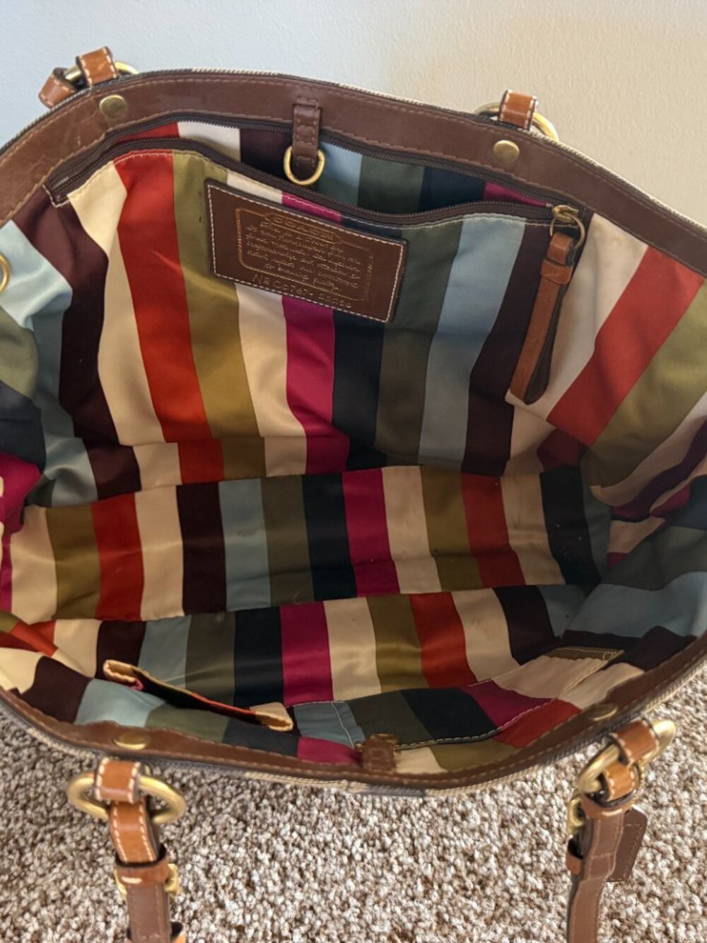 Coach C Denim Tote - Picture 4 of 8